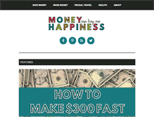 Tablet Screenshot of moneycanbuymehappiness.com